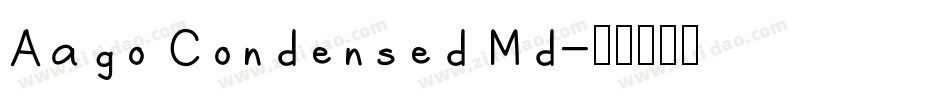Aago Condensed Md字体转换